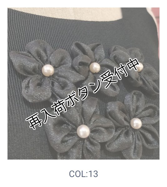 画像11: 【SuperBeauty  】胸元花モチーフ付ノースリーブニット (11)