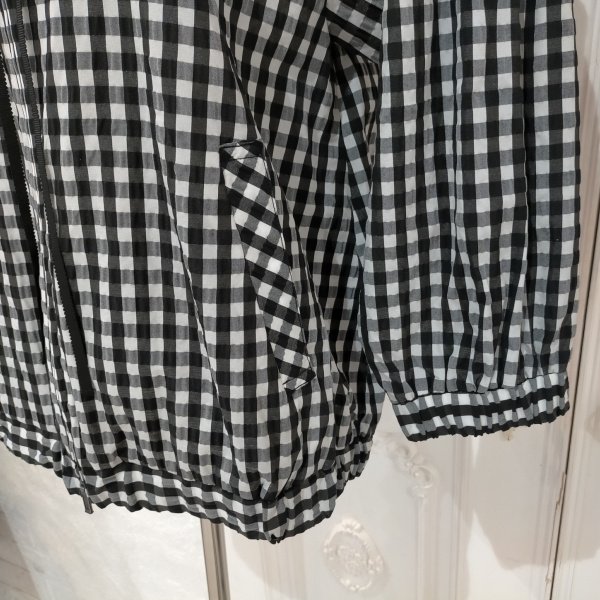 画像4: 【SuperBeauty  】★ギンガムチェック柄ジップアップブルゾン (4)