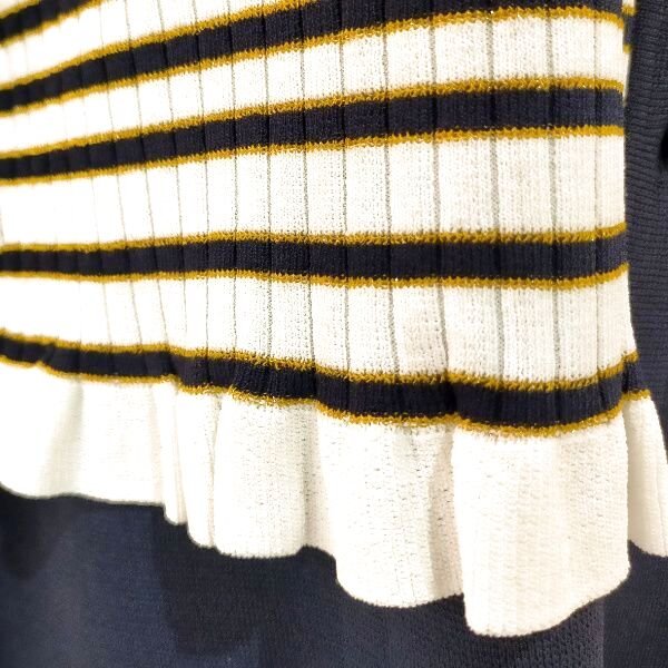 画像13: 【SuperBeauty  】★裾ボーダー柄ニットカーディガン (13)