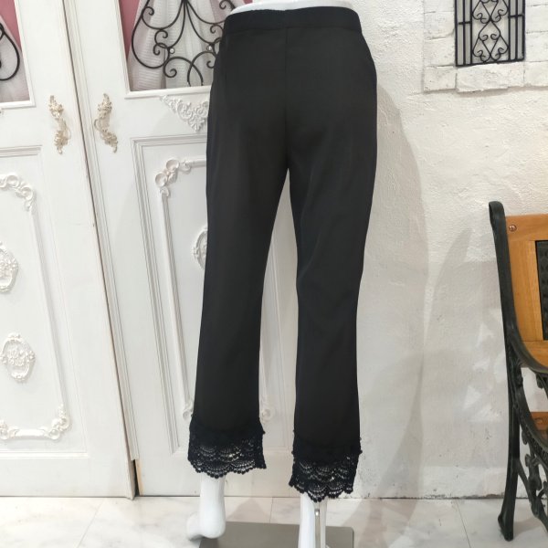 画像7: 【●半額以下SALE● LaLa 】裾総レース・パールパンツ  送料220円代引は通常送料 (7)