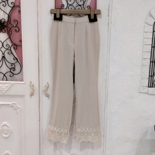 画像13: 【●半額以下SALE● LaLa 】裾総レース・パールパンツ  送料220円代引は通常送料 (13)