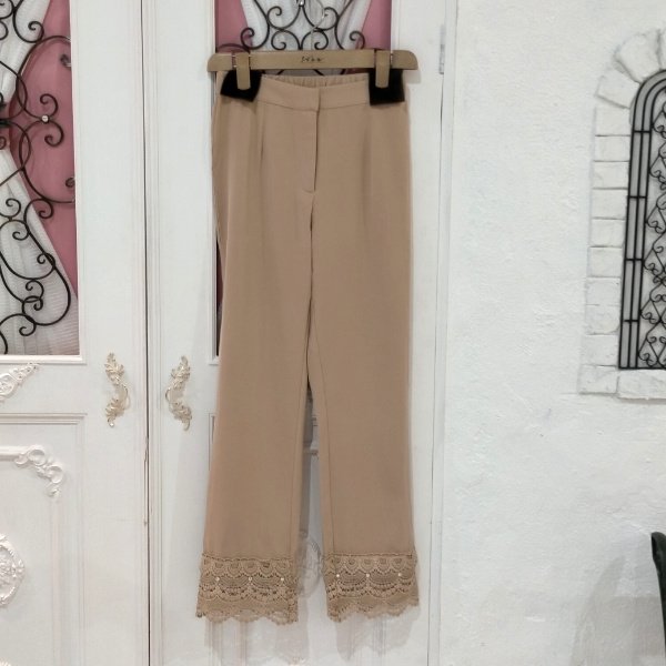 画像11: 【●半額以下SALE● LaLa 】裾総レース・パールパンツ  送料220円代引は通常送料 (11)