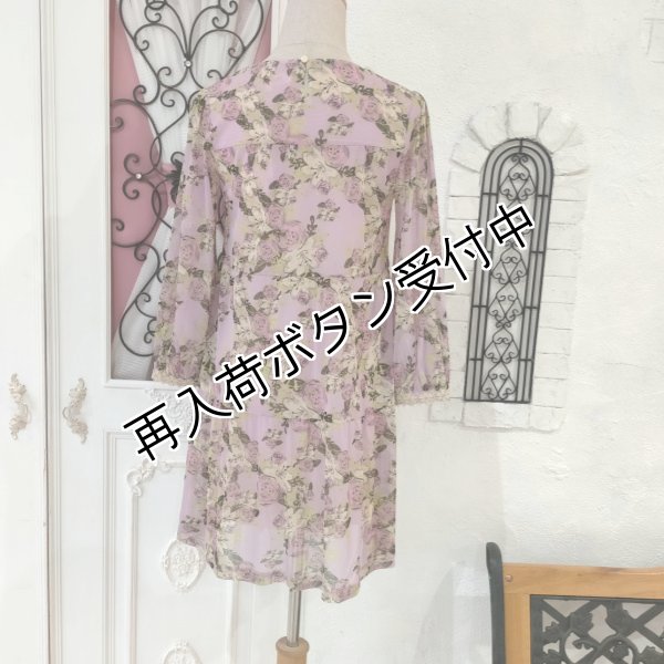 画像4: 【SuperBeauty  】バラプリントパワーネット素材チュニック (4)