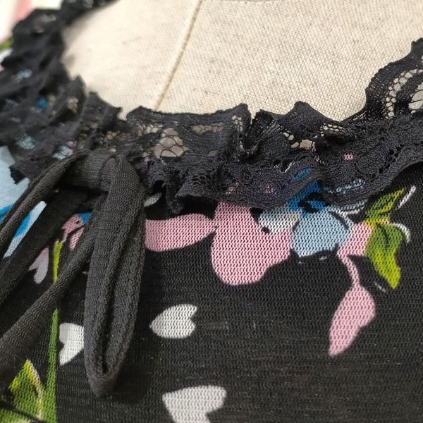 画像4: 【SuperBeauty  】花柄パワーニット素材ワンピース (4)