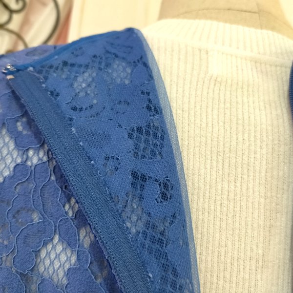 画像8: 【SuperBeauty  】デニム×レース切替ジャンパースカートワンピ (8)