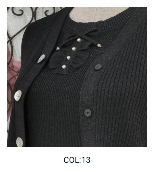 画像15: 【SuperBeauty  】袖レースラメ入りニットカーディガン (15)