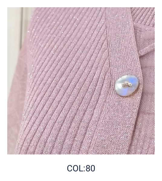 画像12: 【SuperBeauty  】袖レースラメ入りニットカーディガン (12)