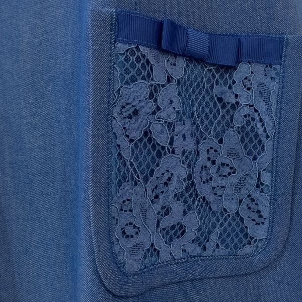 画像4: 【SuperBeauty  】デニム×レース切替ジャンパースカートワンピ (4)