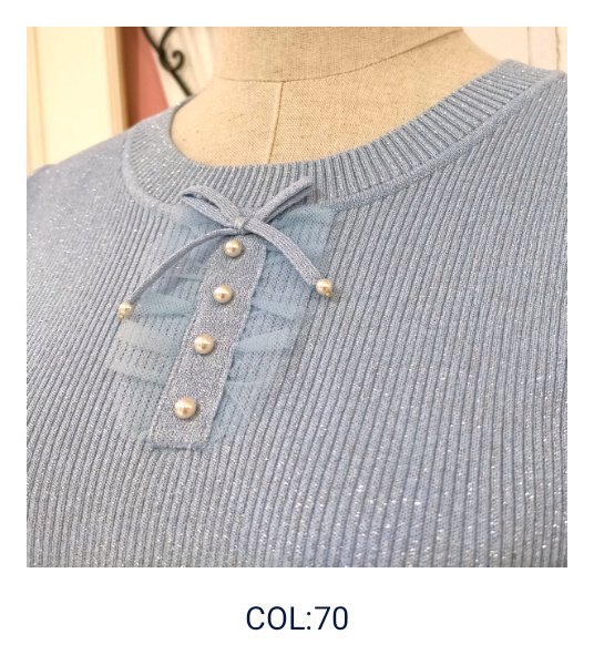 画像7: 【超特価 3,900円＜在庫限り＞クーポン/POINT不可】ラメ入りフレンチスリーブニット《送料220円代引は通常送料》 (7)