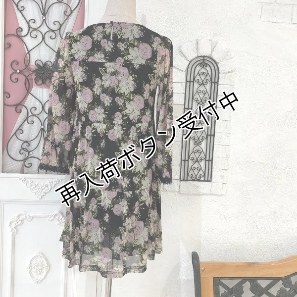 画像9: 【SuperBeauty  】バラプリントパワーネット素材チュニック (9)