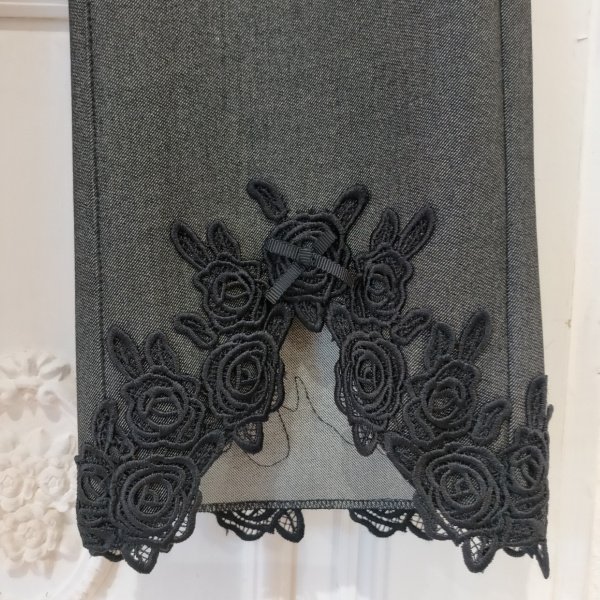 画像11: 【SALE 50%OFF＋ポイント利用可 】★裾レースデザインデニムパンツ (11)