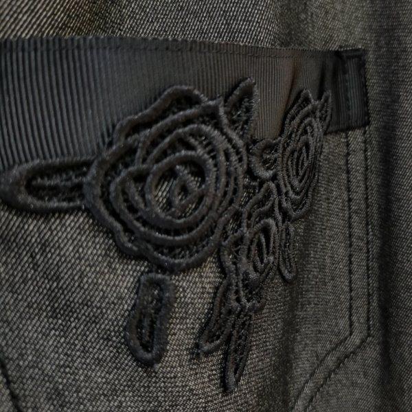 画像13: 【SALE 50%OFF＋ポイント利用可 】★裾レースデザインデニムパンツ (13)