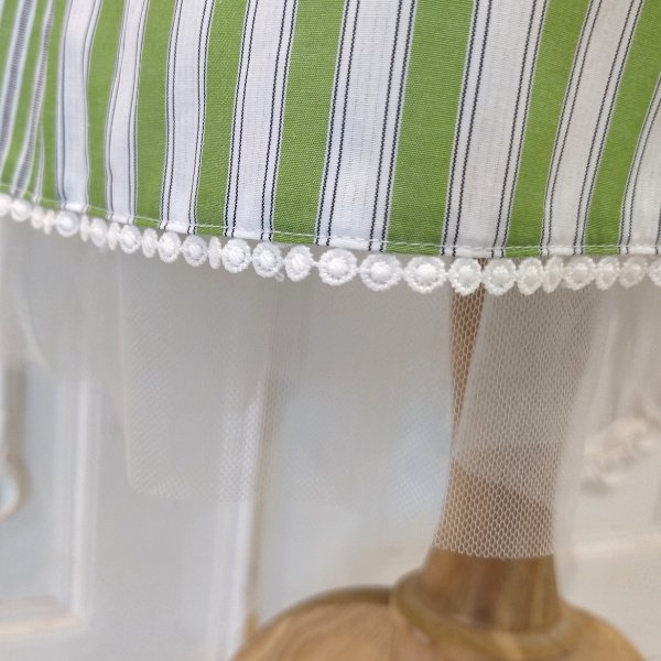 画像15: 【SuperBeauty  】裾チュールストライプ柄スカート《送料220円代引は通常送料》 (15)