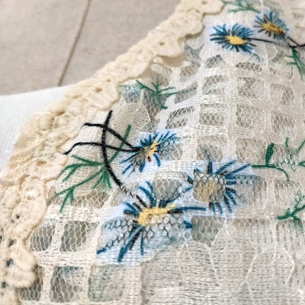 画像12: 【SuperBeauty  】透かし格子柄×花プリントの ジップアップVネックジャケット (12)