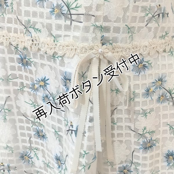 画像14: 【SuperBeauty  】格子柄×フラワープリントスクエアワンピース (14)