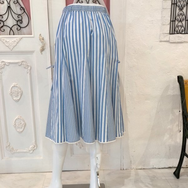 画像7: 【SuperBeauty  】裾チュールストライプ柄スカート《送料220円代引は通常送料》 (7)