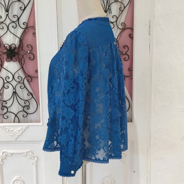 画像13: 【SuperBeauty  】★デニム×レース使いジャケット (13)