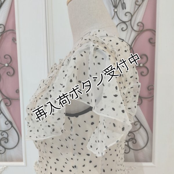 画像6: 【《半額以下+クーポン＋POINT！》SuperBeauty 】フロッキープリントドット柄ワンピース (6)