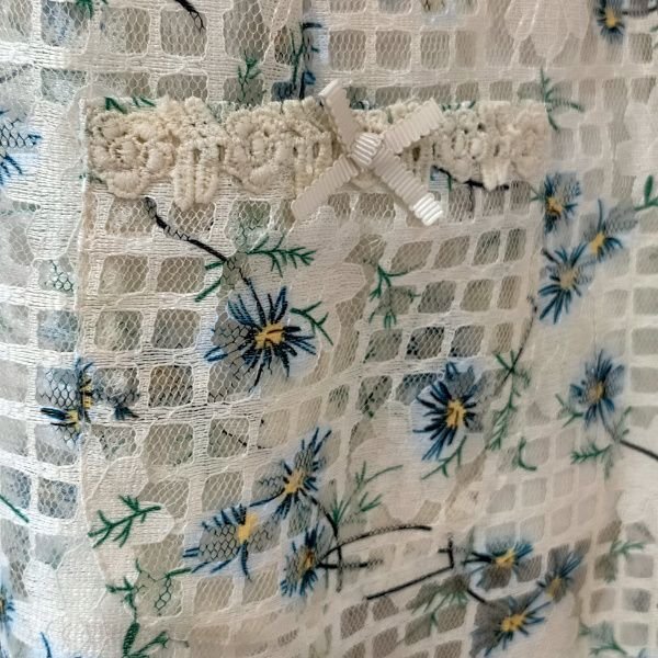 画像13: 【SuperBeauty  】透かし格子柄×花プリントの ジップアップVネックジャケット (13)