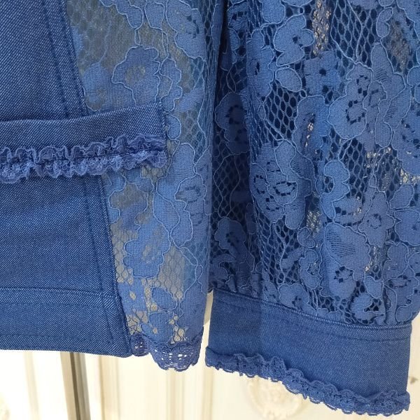 画像12: 【SuperBeauty  】★デニム×レース使いジャケット (12)