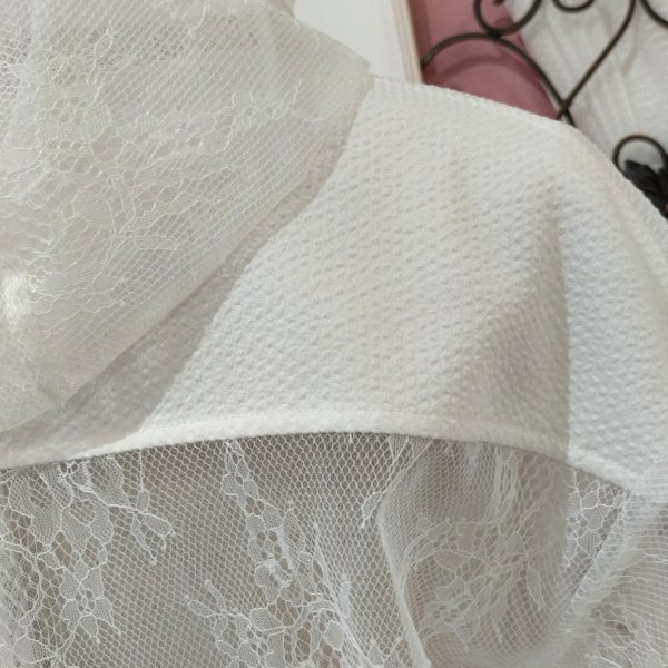 画像14: 【SuperBeauty  】レース×サッカー地切替パーカー (14)