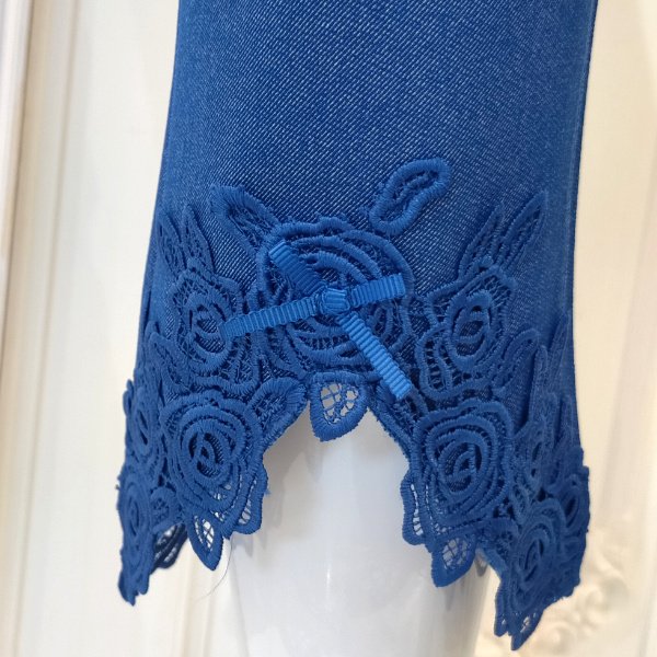 画像4: 【SALE 50%OFF＋ポイント利用可 】★裾レースデザインデニムパンツ (4)