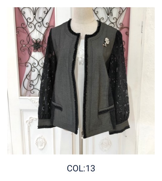 画像5: 【SuperBeauty  】★デニム×レース使いジャケット (5)