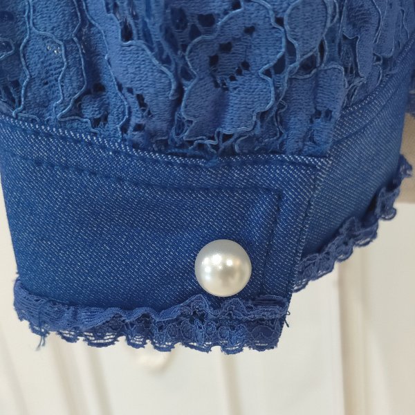 画像14: 【SuperBeauty  】★デニム×レース使いジャケット (14)