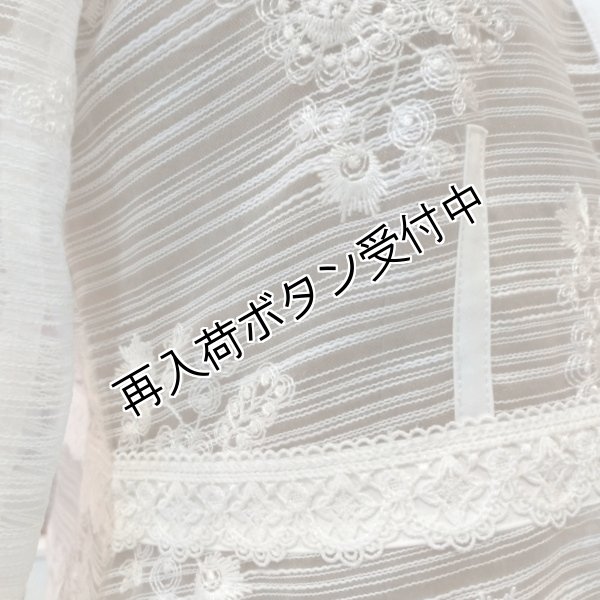 画像6: 【SuperBeauty  】ノーカラーレースブラウスジャケット (6)