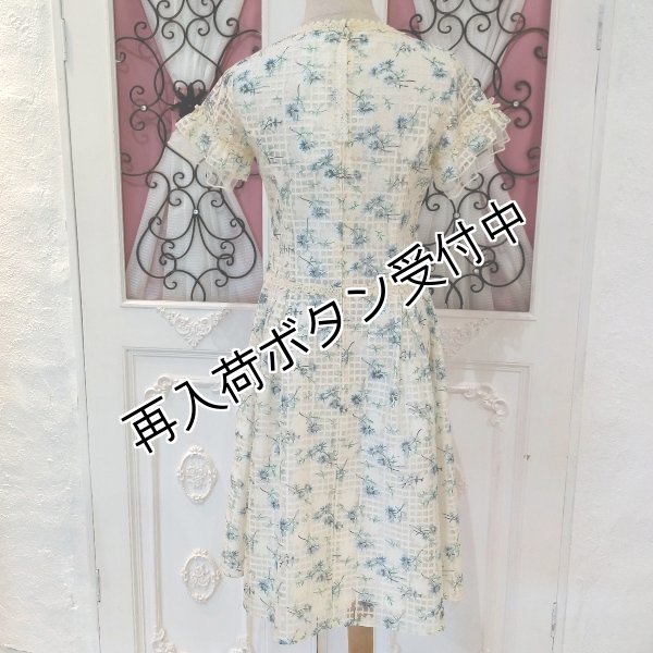 画像15: 【SuperBeauty  】格子柄×フラワープリントスクエアワンピース (15)