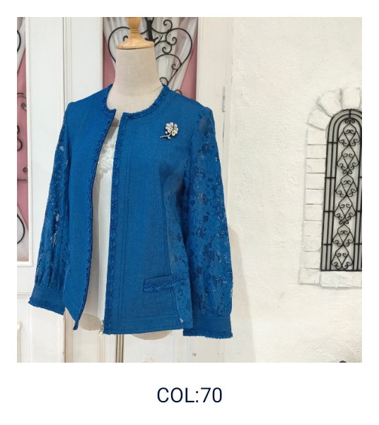 画像8: 【SuperBeauty  】★デニム×レース使いジャケット (8)