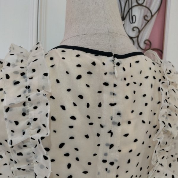 画像8: 【SuperBeauty  】フロッキープリントドット柄ワンピース (8)