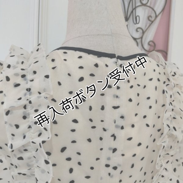 画像8: 【《半額以下+クーポン＋POINT！》SuperBeauty 】フロッキープリントドット柄ワンピース (8)