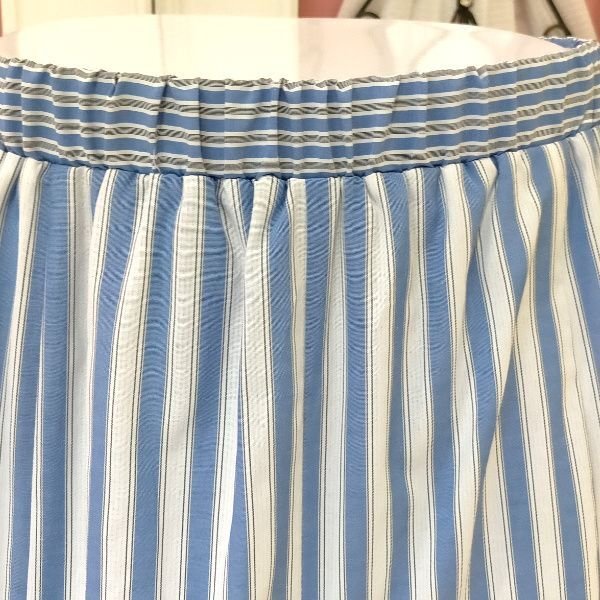 画像2: 【SuperBeauty  】裾チュールストライプ柄スカート《送料220円代引は通常送料》 (2)