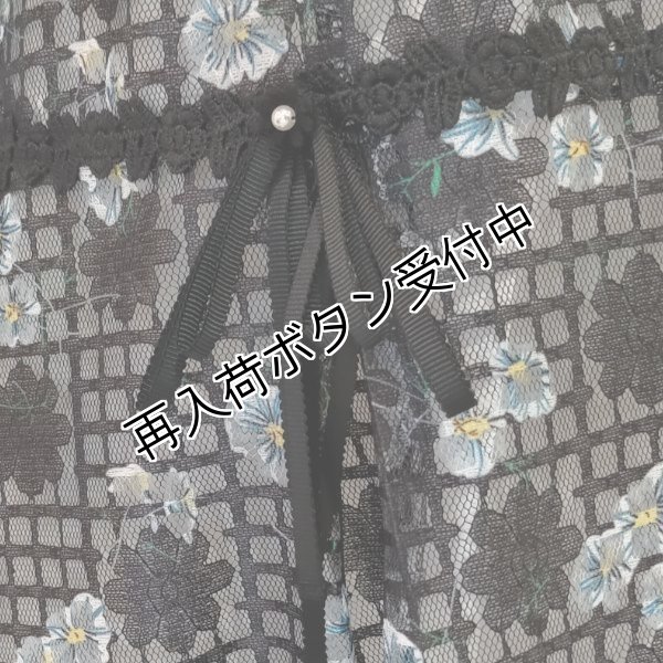 画像18: 【SuperBeauty  】格子柄×フラワープリントスクエアワンピース (18)