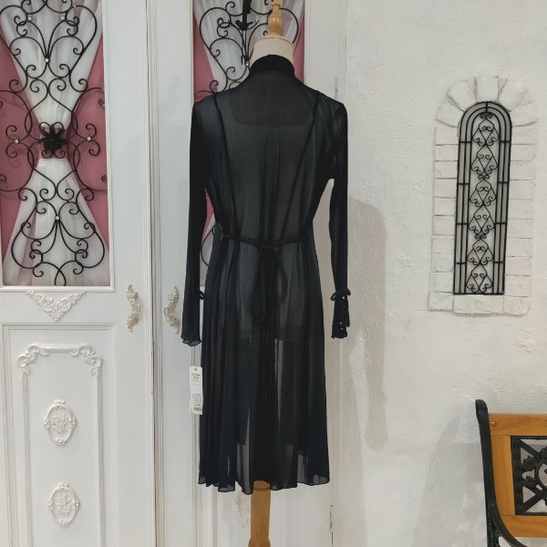 画像18: 【超特価 3,900円＜在庫限り＞クーポン/POINT不可】袖パール付パワーネット素材カーディガン《送料220円代引は通常送料》 (18)