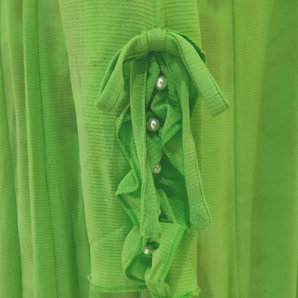 画像3: 【超特価 3,900円＜在庫限り＞クーポン/POINT不可】袖パール付パワーネット素材カーディガン《送料220円代引は通常送料》 (3)