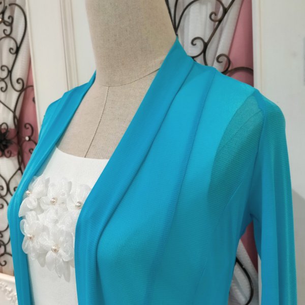 画像9: 【超特価 3,900円＜在庫限り＞クーポン/POINT不可】袖パール付パワーネット素材カーディガン《送料220円代引は通常送料》 (9)