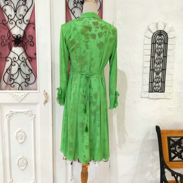 画像4: 【超特価 3,900円＜在庫限り＞クーポン/POINT不可】袖パール付パワーネット素材カーディガン《送料220円代引は通常送料》 (4)