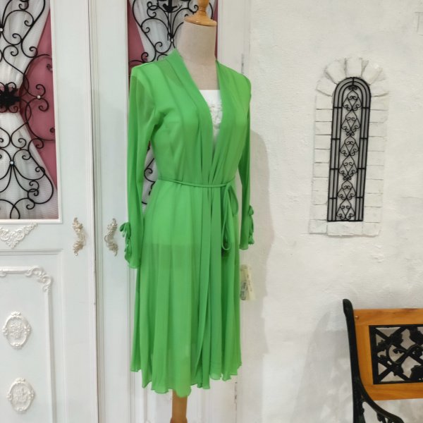 画像7: 【超特価 3,900円＜在庫限り＞クーポン/POINT不可】袖パール付パワーネット素材カーディガン《送料220円代引は通常送料》 (7)