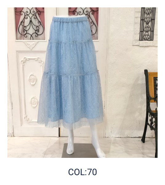 画像2: 【15,000円 →超特価 2,900円＜在庫限り＞クーポン/POINT不可】レース素材ギャザースカート (2)