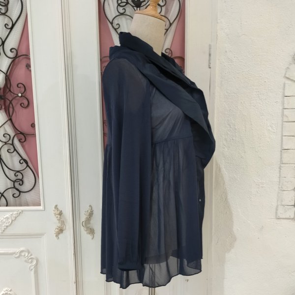 画像7: 【SuperBeauty  】★タフタ×パワーネット素材カーディガン《送料220円代引は通常送料》 (7)