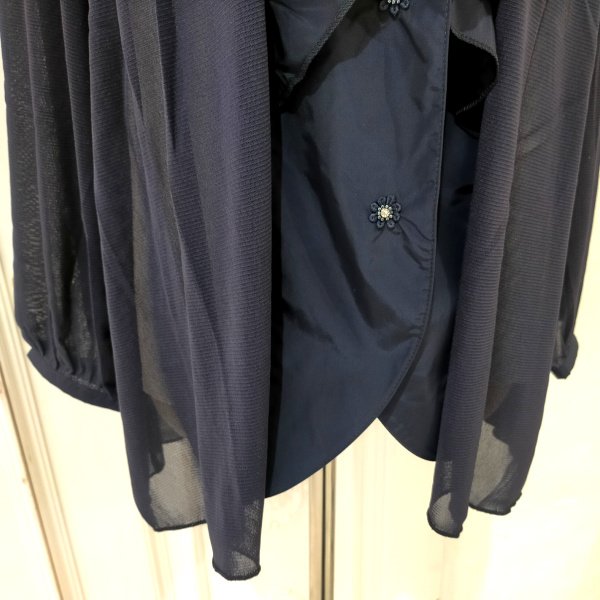 画像6: 【SuperBeauty  】★タフタ×パワーネット素材カーディガン《送料220円代引は通常送料》 (6)