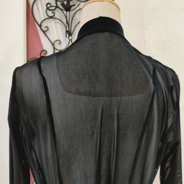 画像19: 【超特価 3,900円＜在庫限り＞クーポン/POINT不可】袖パール付パワーネット素材カーディガン《送料220円代引は通常送料》 (19)