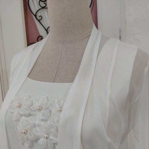 画像22: 【超特価 3,900円＜在庫限り＞クーポン/POINT不可】袖パール付パワーネット素材カーディガン《送料220円代引は通常送料》 (22)