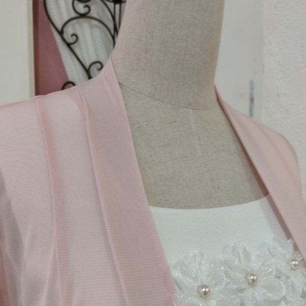 画像12: 【超特価 3,900円＜在庫限り＞クーポン/POINT不可】袖パール付パワーネット素材カーディガン《送料220円代引は通常送料》 (12)