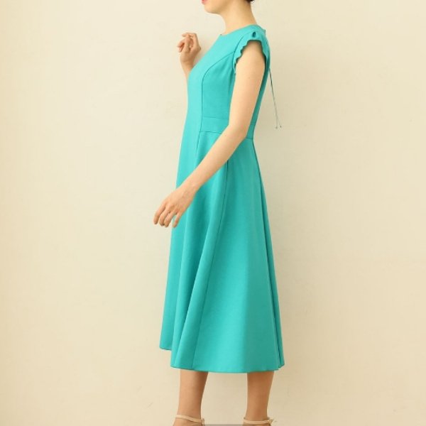 画像4: 【50%OFF＋ポイント利用可 Pont Neuf 2024】手洗い可 接触冷感 キャップスリーブフィット＆フレアシルエットワンピース＜送料無料＞ (4)