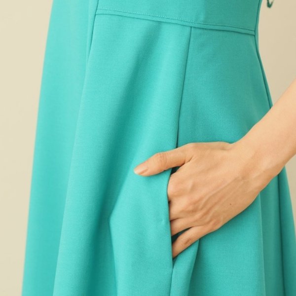 画像6: 【50%OFF＋ポイント利用可 Pont Neuf 2024】手洗い可 接触冷感 キャップスリーブフィット＆フレアシルエットワンピース＜送料無料＞ (6)