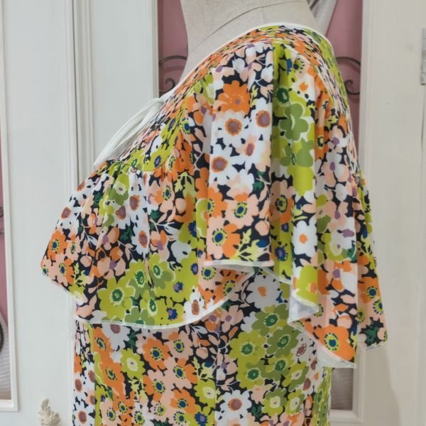 画像7: 【SuperBeauty  】ショルダー小花プリントロングワンピース (7)