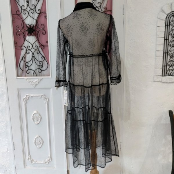 画像7: 【超特価 4,900円＜在庫限り＞クーポン/POINT不可】チュールドット柄ロングブラウス《送料220円代引は通常送料》 (7)